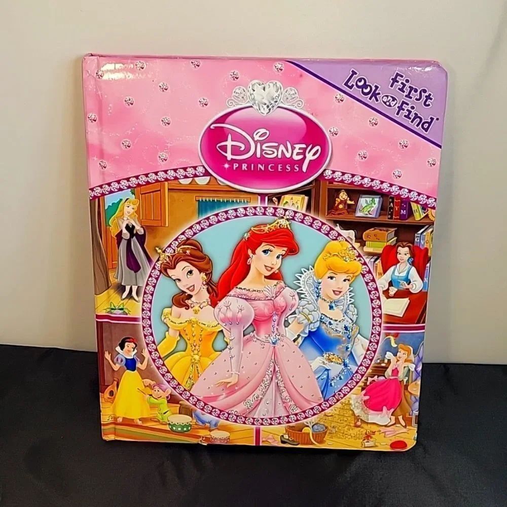 DISNEY JUNIOR PRINCESS HARD COVER FIRST LOOK AND FIND BOOK
